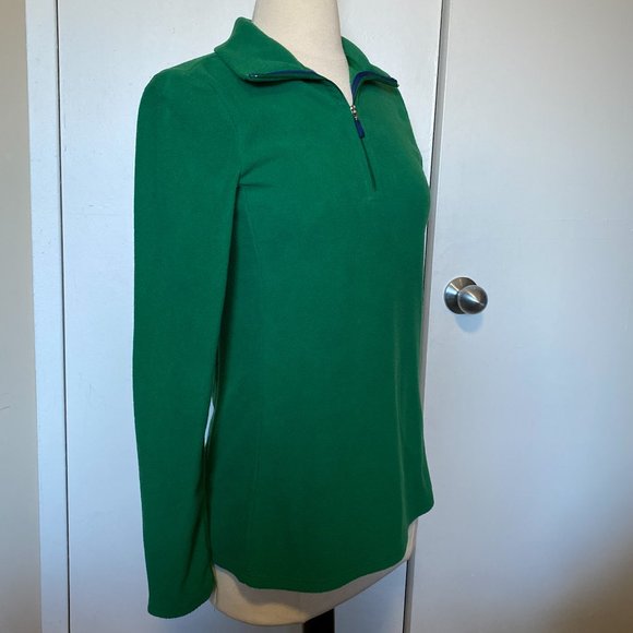 GAP Green Fleece Sweater 1/4 Zip Up Mock Neck Pullover Size Small/XS - Picture 1 of 10
